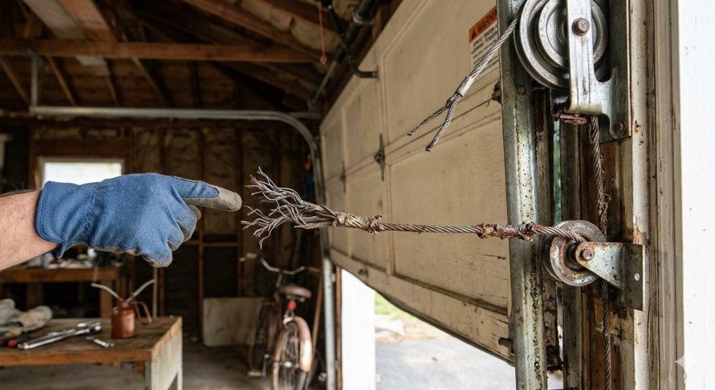 Snapped garage Door Cable